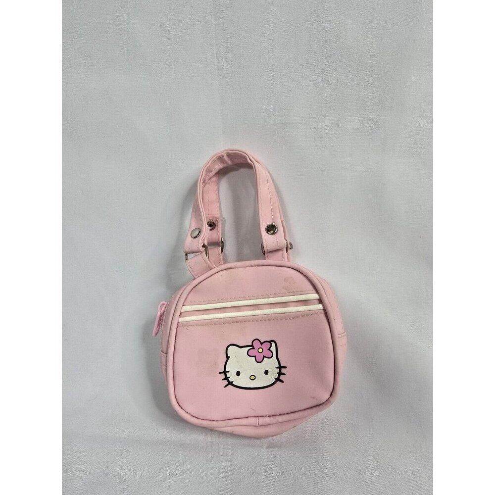 Build A Bear Rare Hello Kitty Pink Purse Handbag Zipper Sanrio- Stained/ Read